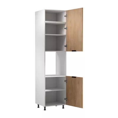 Konyhaszekrény beépített sütőhöz SALERNO - szélesség 60 cm, fehér / tölgy