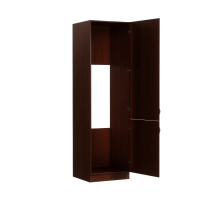 SILVARA beépített hűtőszekrényhez való szekrény - szélesség 60 cm, diófa, valódi diófa felülettel