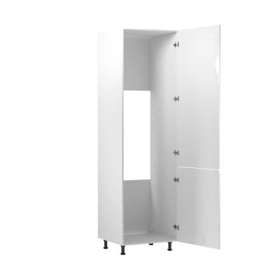 ARBOR beépített hűtőszekrényhez való szekrény - szélesség 60 cm, fényes fehér / fehér, jobbos változat