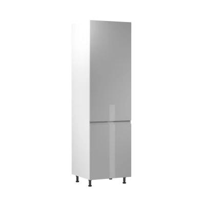 ARBOR beépített hűtőszekrényhez való szekrény - szélesség 60 cm, fényes szürke / fehér, balos változat
