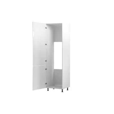 ARBOR beépített hűtőszekrényhez való szekrény - szélesség 60 cm, fényes fehér / fehér, balos változat