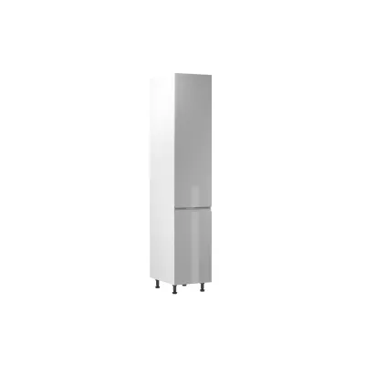 ARBOR élelmiszerszekrény - szélesség 40 cm, fényes szürke / fehér, balos változat