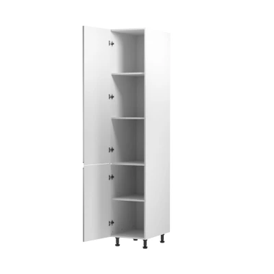 ARBOR élelmiszerszekrény - szélesség 40 cm, fényes szürke / fehér, balos változat