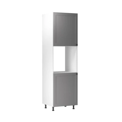 Konyhaszekrény beépített sütőhöz LUMEA - szélesség 60 cm, szürke / fehér