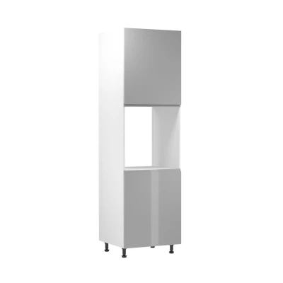 ARBOR beépített sütőhöz való konyhaszekrény - szélesség 60 cm, fényes szürke / fehér, balos változat
