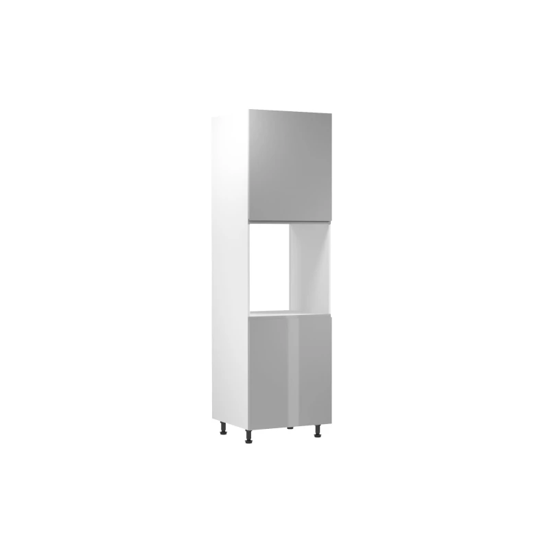 ARBOR beépített sütőhöz való konyhaszekrény - szélesség 60 cm, fényes szürke / fehér, balos változat