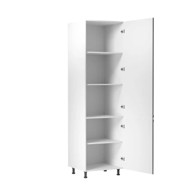 Magas konyhai polcszekrény LUMEA - szélesség 60 cm, szürke / fehér