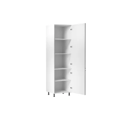 Magas konyhai polcszekrény LUMEA - szélesség 60 cm, szürke / fehér