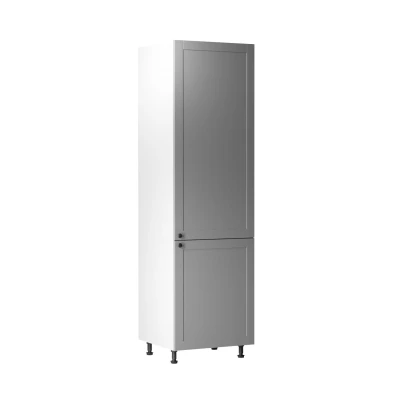 Magas konyhai polcszekrény LUMEA - szélesség 60 cm, szürke / fehér