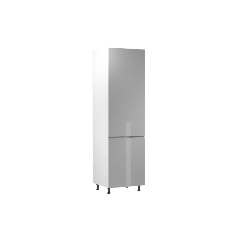Magas konyhai polcos szekrény ARBOR - szélesség 60 cm, fényes szürke / fehér, jobb oldali kivitel