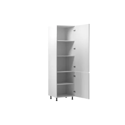 Magas konyhai polcos szekrény ARBOR - szélesség 60 cm, fényes szürke / fehér, jobb oldali kivitel
