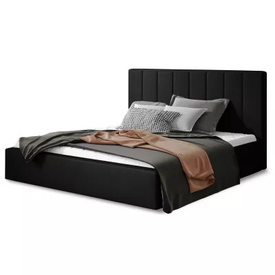Kárpitozott dupla ágy 180x200 ARDELIA 2 - fekete