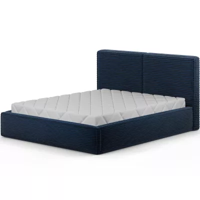 Kárpitozott dupla ágy 160x200 PENVIRO 1 - sötétkék