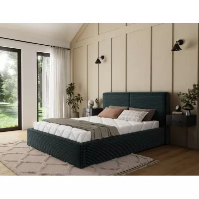 Kárpitozott dupla ágy 180x200 PENVIRO 1 - sötétzöld