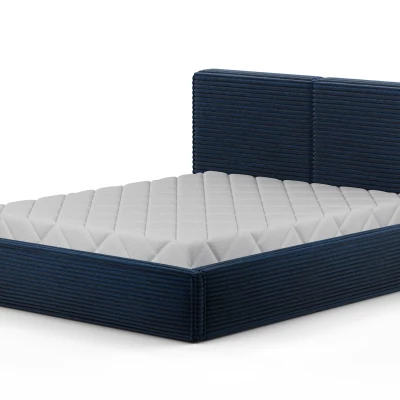 Kárpitozott dupla ágy 140x200 PENVIRO 2 - sötétkék