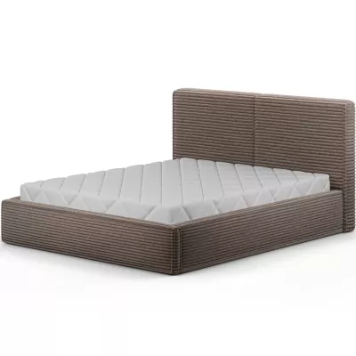 Kárpitozott dupla ágy 140x200 PENVIRO 2 - sötét bézs