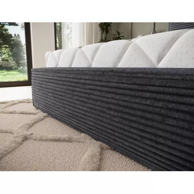Kárpitozott dupla ágy 140x200 PENVIRO 2 - sötétszürke