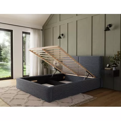 Kárpitozott dupla ágy 140x200 PENVIRO 2 - sötétszürke