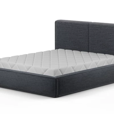 Kárpitozott dupla ágy 140x200 PENVIRO 2 - sötétszürke