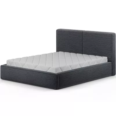 Kárpitozott dupla ágy 140x200 PENVIRO 2 - sötétszürke