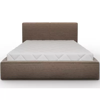 Kárpitozott dupla ágy 160x200 PENVIRO 2 - sötét bézs