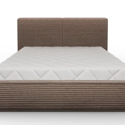 Kárpitozott dupla ágy 180x200 PENVIRO 2 - sötét bézs