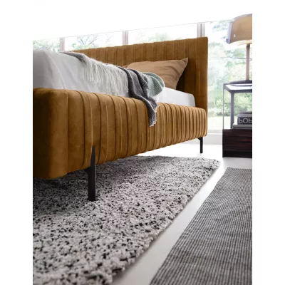 Kárpitozott ágy 160x200 ELENTORIA - sárga