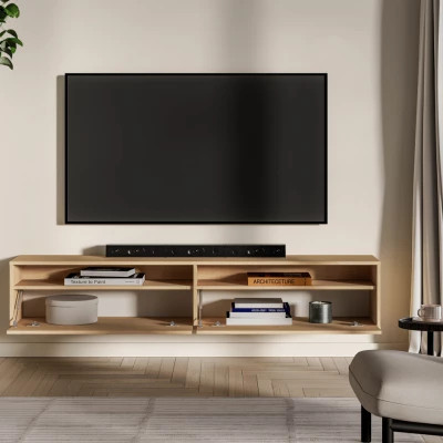 INDIGO függesztett TV-állvány - tölgyfa