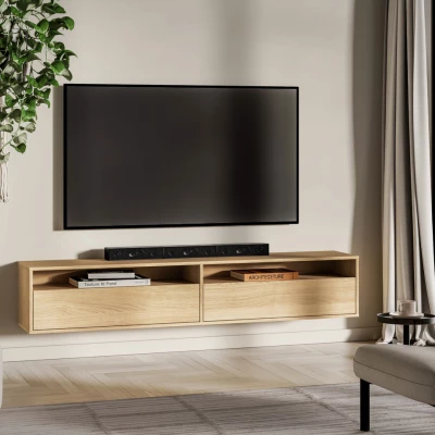 INDIGO függesztett TV-állvány - tölgyfa