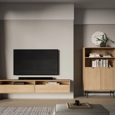 INDIGO függesztett TV-állvány - tölgyfa