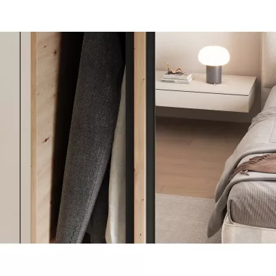 Gardróbszekrény tolóajtóval 120 cm ZORIANA - kézműves tölgyfa