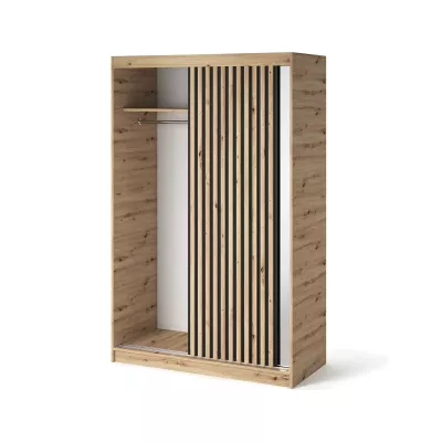 Gardróbszekrény tolóajtóval 120 cm ZORIANA - kézműves tölgyfa