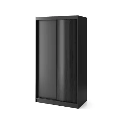 Tolóajtós ruhásszekrény 120 cm CALYPTRA - fekete