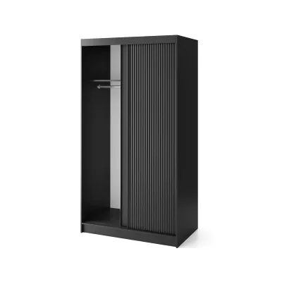 Tolóajtós ruhásszekrény 120 cm CALYPTRA - fekete