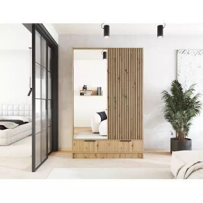 Tükrös gardróbszekrény 120 cm HELIORA - kézműves tölgyfa