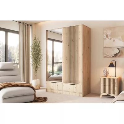 Tükrös gardróbszekrény 120 cm HELIORA - kézműves tölgyfa