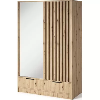 Tükrös gardróbszekrény 120 cm HELIORA - kézműves tölgyfa