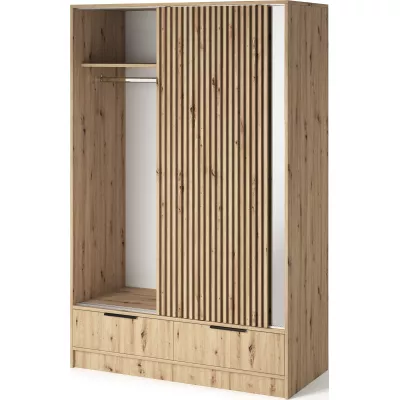 Tükrös gardróbszekrény 120 cm HELIORA - kézműves tölgyfa