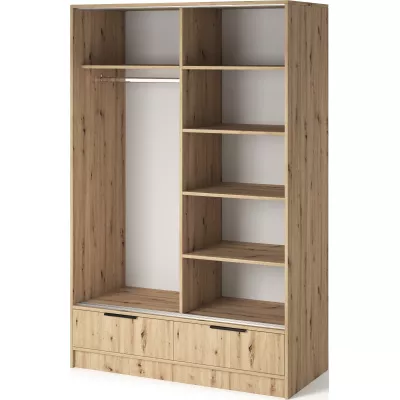 Tükrös gardróbszekrény 120 cm HELIORA - kézműves tölgyfa
