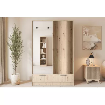 Tükrös gardróbszekrény 120 cm HELIORA - kézműves tölgyfa