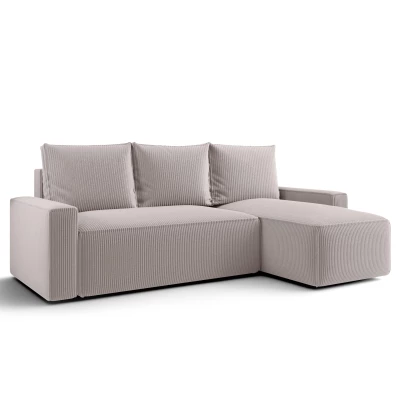 SOFTA kanapéágy tárolóval - törtfehér, jobb sarok