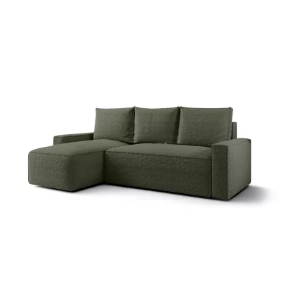 SOFTA kanapéágy tárolóval - khaki, bal sarok