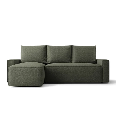SOFTA kanapéágy tárolóval - khaki, bal sarok
