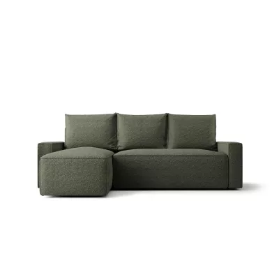 SOFTA kanapéágy tárolóval - khaki, bal sarok