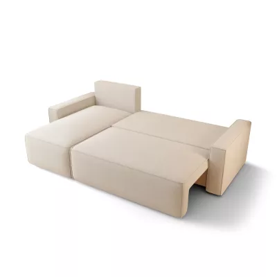 SOFTA kanapéágy tárolóval - kávébarna, bal sarok