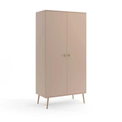Kombinált szekrény 100 cm NILSA - bézs / barna