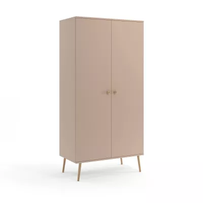 Kombinált szekrény 100 cm NILSA - bézs / barna