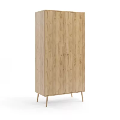 Kombinált szekrény 100 cm NILSA - kézműves tölgyfa arany / barna