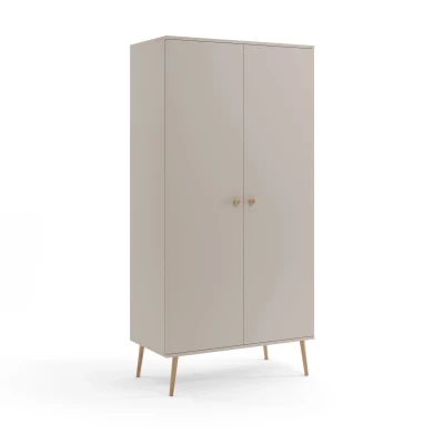 Kombinált szekrény 100 cm NILSA - kasmír / barna