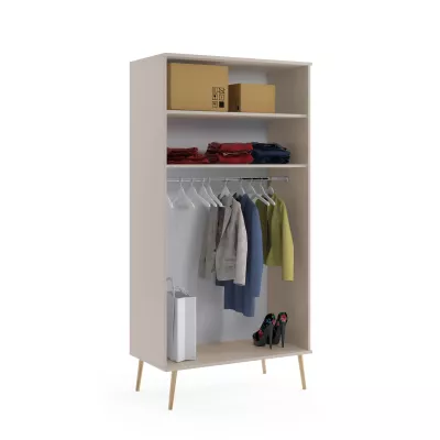 Kombinált szekrény 100 cm NILSA - kasmír / barna